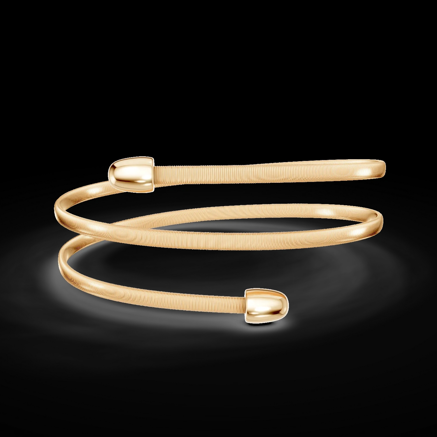 Yellow gold and titanium bracelet