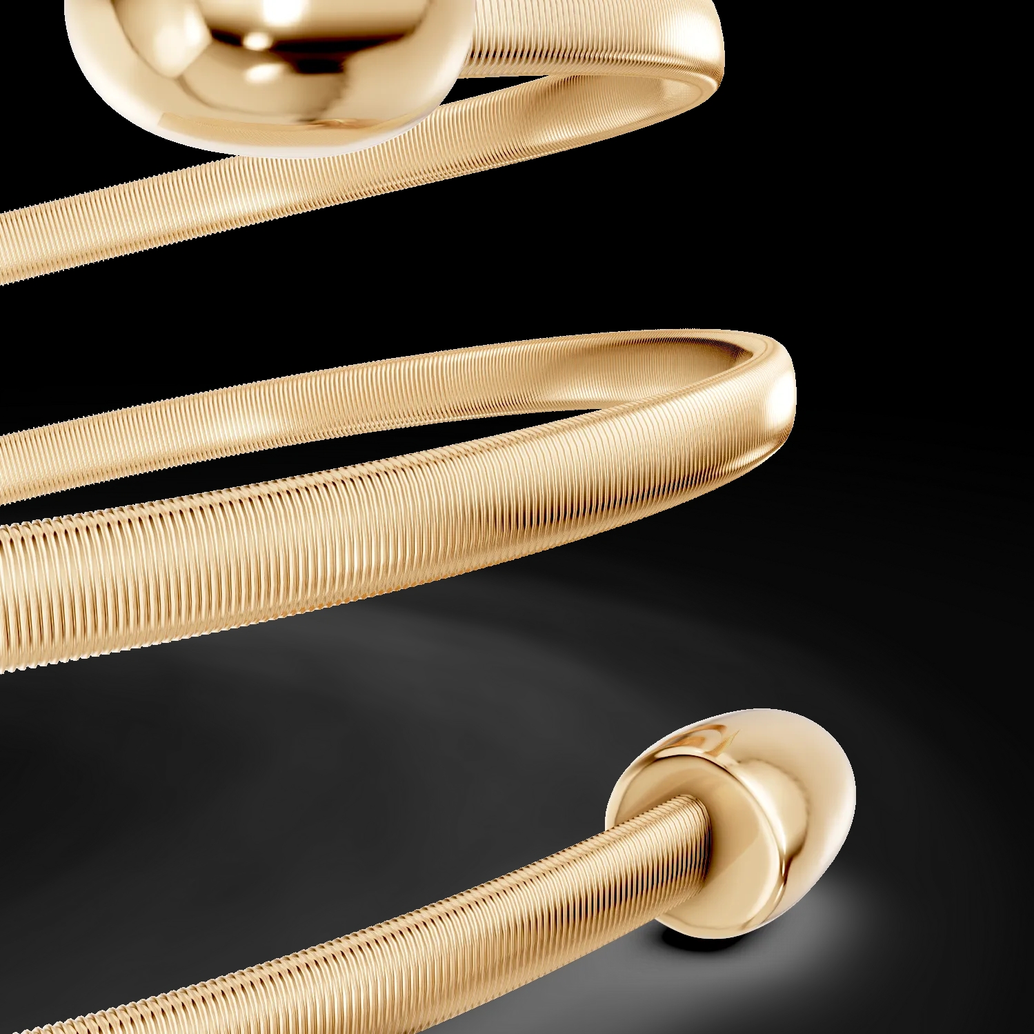 Yellow gold and titanium bracelet