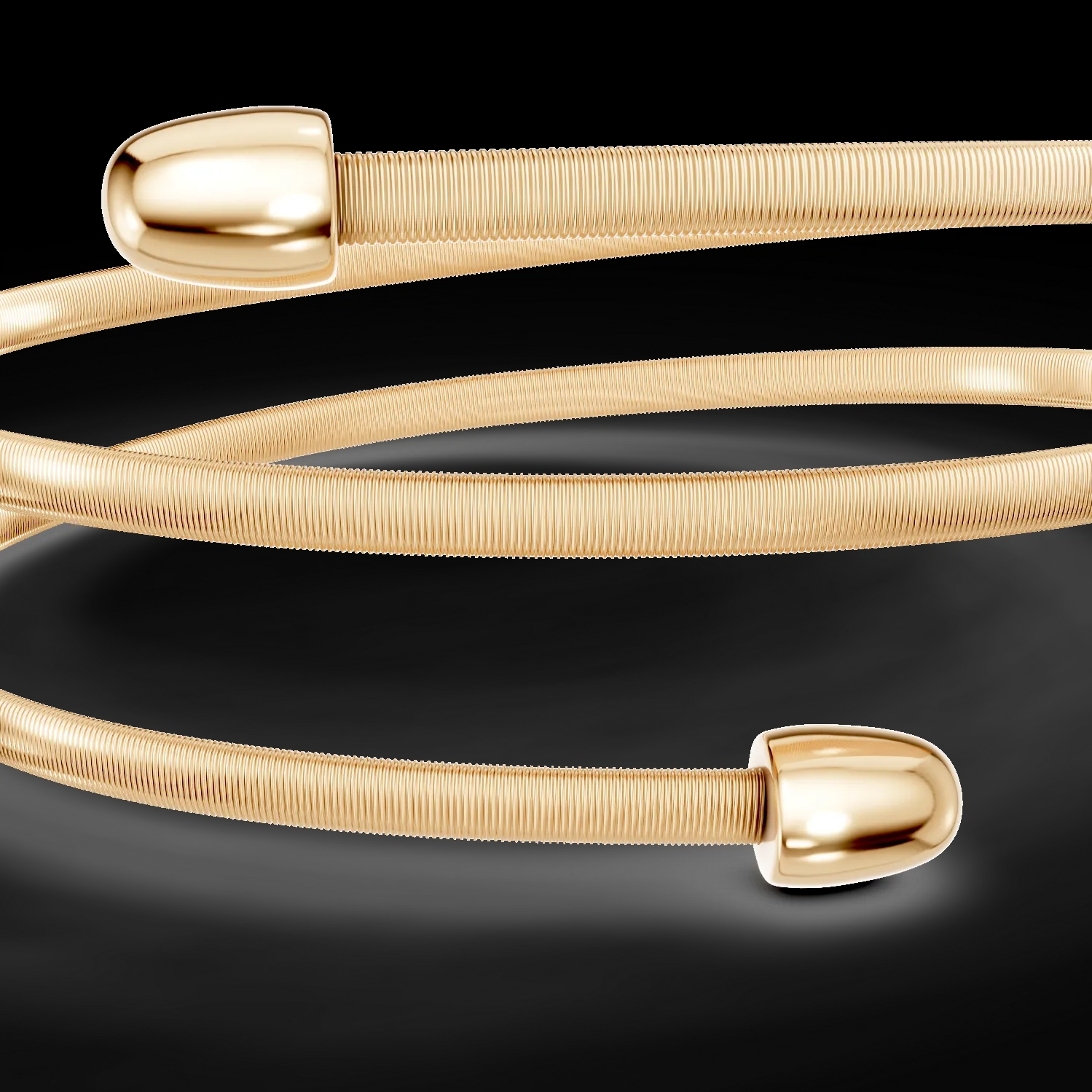 Yellow gold and titanium bracelet