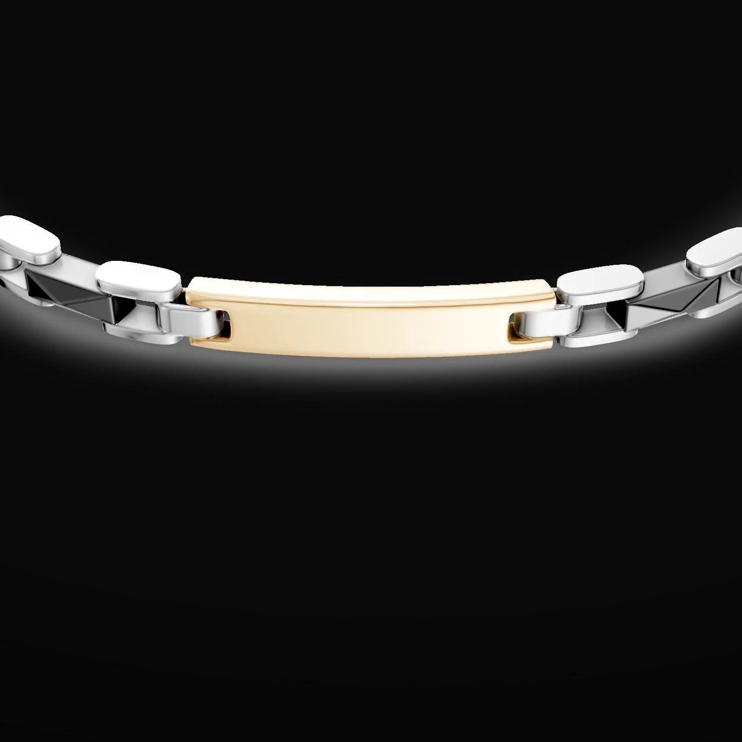 Yellow gold men's bracelet